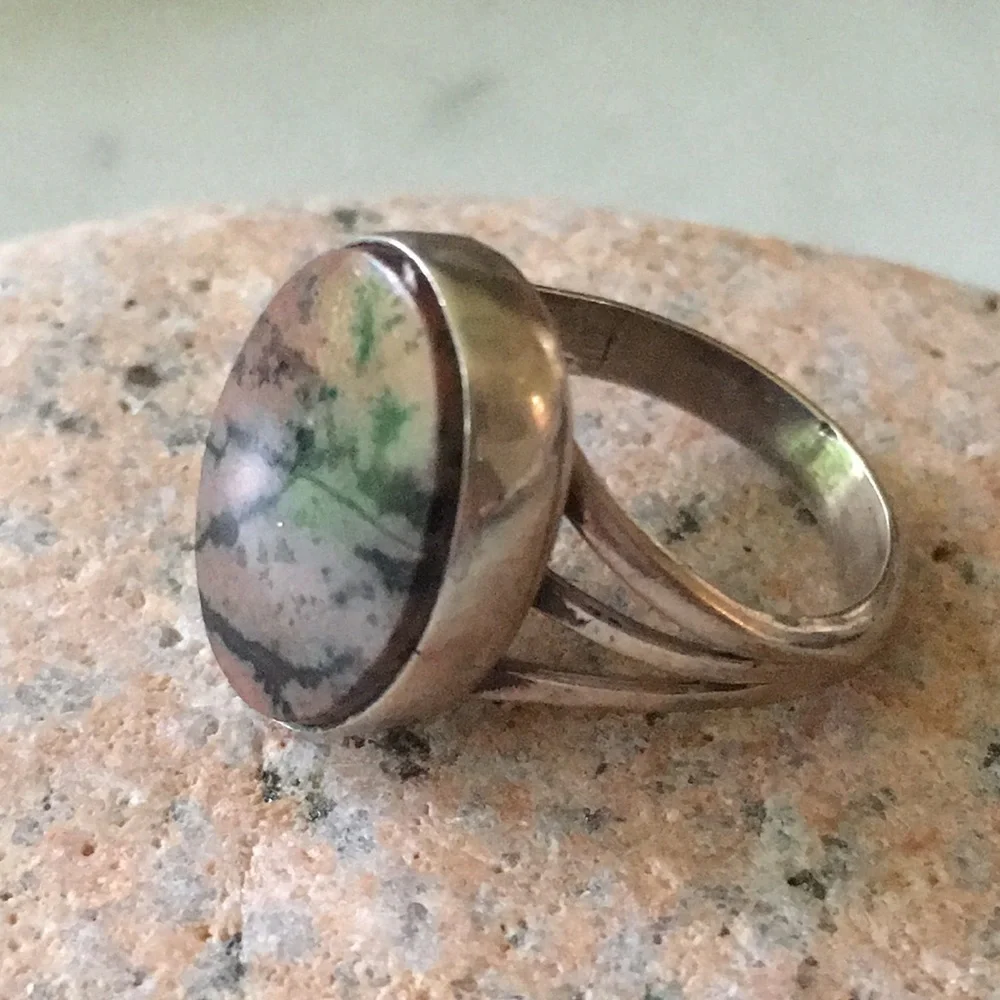 Native American Jasper Ring Vintage Size 6 1/4